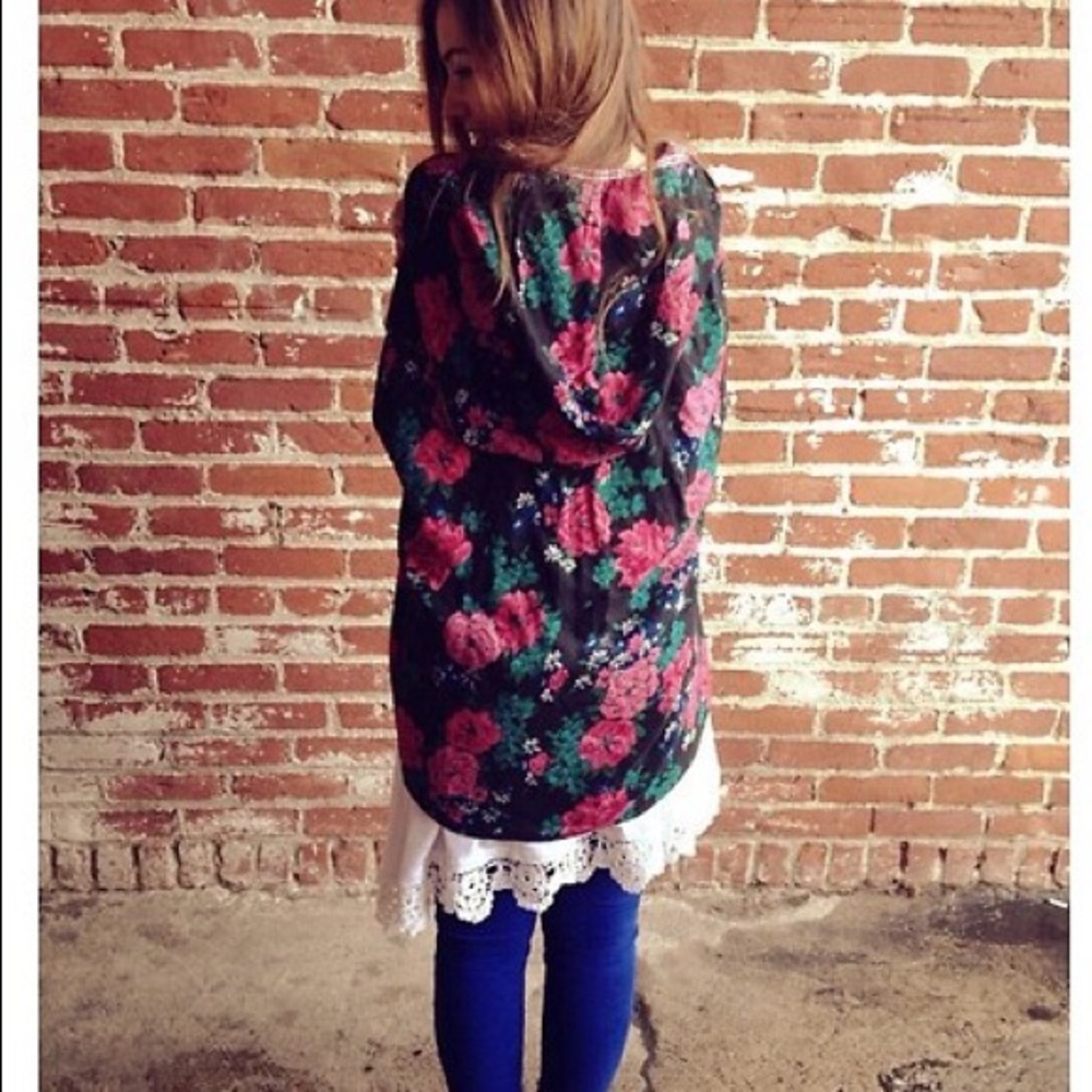 Lf vintage floral flannel